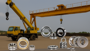 EOT Crane and Hydra crane displyed with different bearings used in it are shown infront